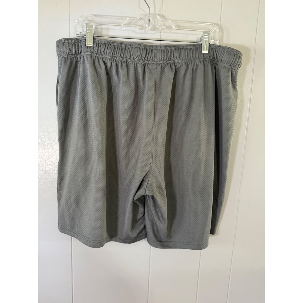 Athletic Works Mesh Shorts Mens 2XL Gray Drawstring Elastic Waist Pockets - Picture 2 of 4